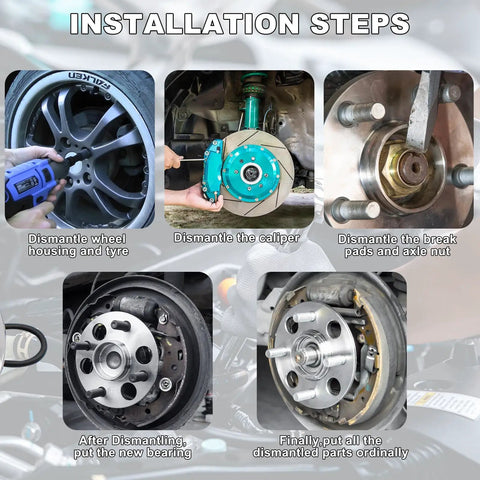 Installation steps for Pair Of Front Wheel Bearing And Hub Assemblies 513324 For Durango And Grand Cherokee 2011 To 2024