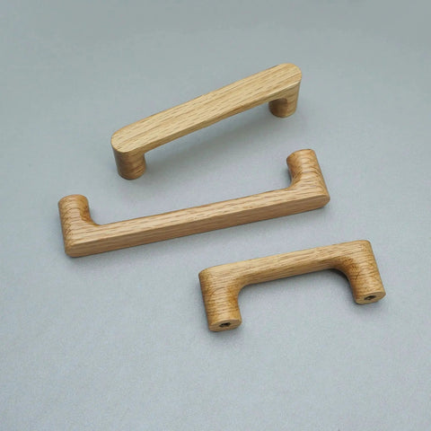 6 Pack White Oak Wood Drawer Pulls Rustic Cabinet Handles For Dresser And Kitchen Furniture Hardware 3 Inch Center To Center Spacing 92 Mm Total Length 31 Mm High Natural Wood With Subtle Color Variations