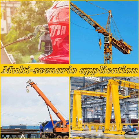 Multi-scenario use of Five Sixteenth Inch Clevis Grab Hooks for trucks, trailers, cranes, and industrial equipment.