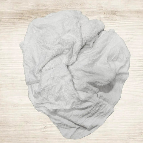 Premium White Terry Cloth Rags 25 Lb Bag Two Pack Beast Absorbent Cleaning Rags For Garage, Industrial Use, Housekeeping, And Multipurpose Spill Cleanup
