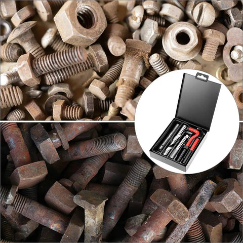 Stainless Steel M14x1.5 Thread Inserts Kit 12 Piece Set For Female Thread Repair And Quick Conversion Converts Metric To Inch Threads