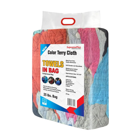 Red Terry Rag Premium Color Terry Cloth Rags 25 Lb Bulk Bag 🍁 &ndash...