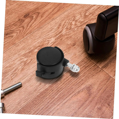 Replacement Caster Wheels With Brakes For Electric Oil Filled Heaters And Radiators Threaded Stem Swivel Casters on wood floor