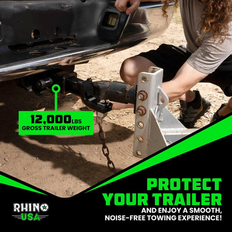 Person using a 2 Inch Trailer Hitch Pin With Patented Locking Receiver For Class Three And Four Hitches Weatherproof Anti Theft Debris Protected Heavy Duty Steel Tow Ready Black 1 Pack Built To Last on truck.