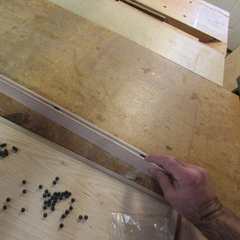 Wood Door And Panel Expansion Spacers 0.26 Inch Diameter Prevent Panel Cracking And Rattle From Humidity Changes being installed