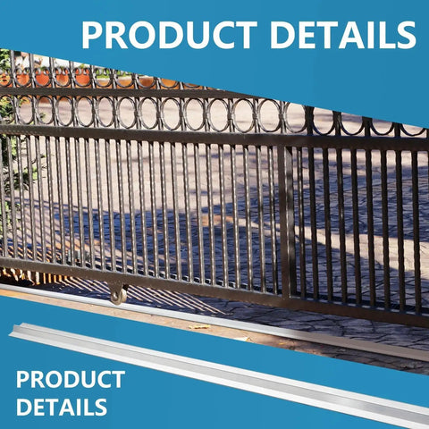 Aluminum Gate V Track Kit, 30Ft Total, 5 Pieces Of 6Ft Sections For Sliding Driveway Gates on stone driveway