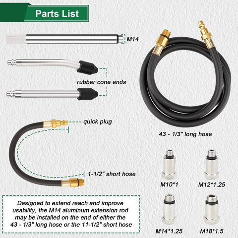 All In One Cylinder Leak Down Tester Kit For Auto Engines With Extension Rod Dual Gauge Gives Clear Pressure And Leakage Rate Readouts From 0 To 100 Psi And 0 To 100 Percent For Cars And Motorcycles Marvelity parts list
