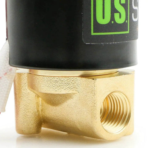 Solid Brass 1/4 Inch Electric Solenoid Valve 12V DC With Viton Gasket Direct Acting Normally Closed For Air Gas Fuel Applications