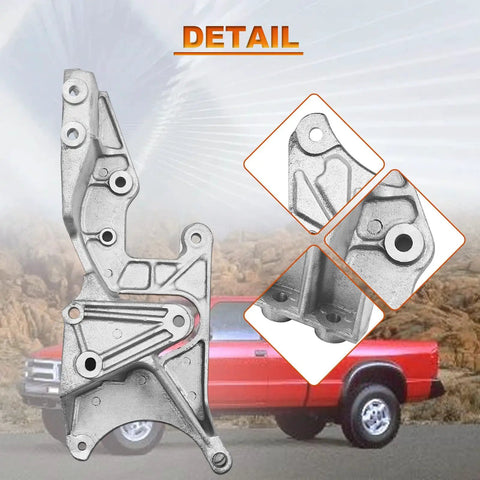 Heavy Duty Alternator Generator And Power Steering Pump Bracket For GM Trucks 1988 1995 Fits C1500 C2500 C3500 K1500 K2500 K3500 Suburban S10 Blazer Tahoe 4.3L 5.0L 5.7L Replaces 10118701, detailed view.