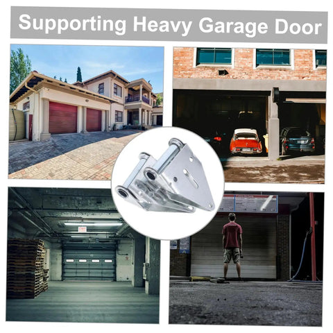 Beefy 2 Pack Heavy Duty Garage Door Hinges With High Load Capacity for residential garages and light commercial use, installation view.