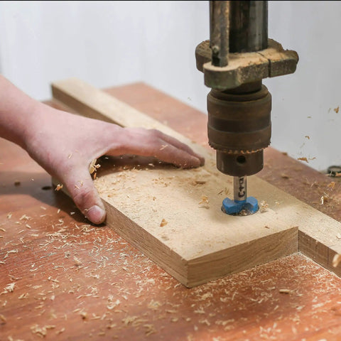 90mm Tungsten Carbide Wood Hole Saw Drill Bit With Hex Shank For Woodworking And Plastic Heavy Duty Auger Style Cutter in use drilling wood