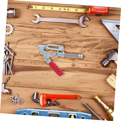 Four Piece Push Pull Toggle Clamps Set For Woodworking And Metal Workholding on wooden table with various tools
