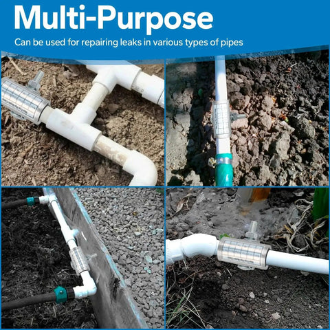1 Inch By 3 Inch Stainless Steel Pipe Repair Clamp With One Bolt For Quick Water And Copper Pipe Leak Repair Fits 26 To 30 Mm Pipes installed on various pipe types outdoors