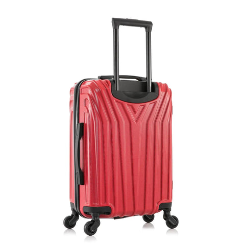 Lightweight 20 Inch Carry On Hardside Luggage With Spinner Wheels Durable Micro Diamond Finish Red Travel Case Go To Weekend Getaways And Business Trips Built To Last InUSA VASTY For Everyday Travel
