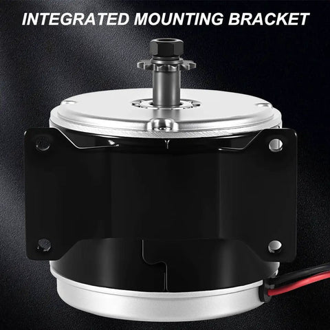 350W 24V Brushed DC Motor For Electric Scooters And DIY Projects Delivers 2750 RPM Speed integrated mounting bracket view