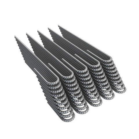 J Hook Rebar Stakes Set Of 10 Extra Heavy Duty One Quarter Inch Coated Steel Ground Anchors With Chisel Point End 12 Inches Long