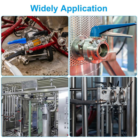 PATIKIL 1.5in tri-clamp to 1-1/4in hose barb adapter, 2pcs, 304 stainless sanitary fittings for brewery and winery.
