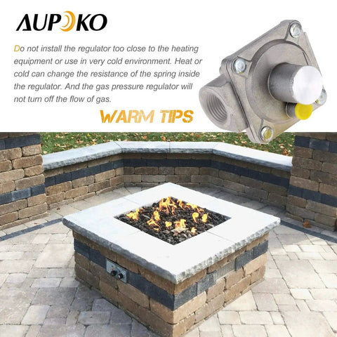 Natural Gas Grill Regulator Half Inch NPT LP Regulator For Grill And Fire Pit Inlet Half PSIG Outlet Five Inch WC LPG For NG