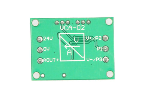Voltage To Current Converter Module 0-5V To 4-20mA Signal Output for PLC Debugging Inverter, circuit board view.