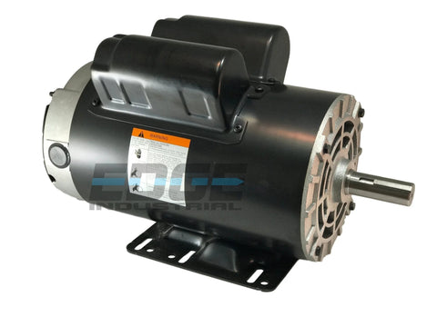New True 5HP Compressor Duty Electric Motor With 56 Hz Frame 3450 RPM Seven Eighths Inch Shaft Diameter CCW Rotation