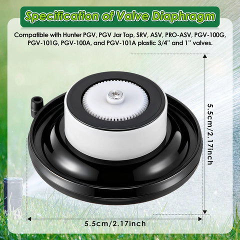 Gulfmew 4-pack 1'' PGV diaphragm valve replacement; white diaphragm with gear, compatible with Hunter PGV/SRV/ASV valves.