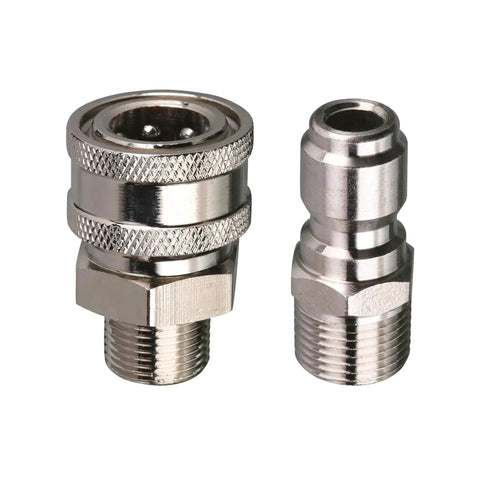 Pro Grade High Pressure Washer Ball Valve Kit With Three Eighths Inch Quick Connect For Power Washer Hose, Steel Construction, 4500 PSI Max