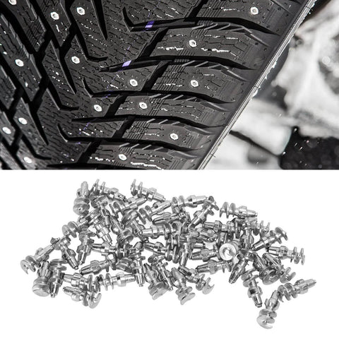 Threaded Tungsten Tire Studs With Aluminum Body For Auto, Truck, And Forklift - Anti Slip Snow Traction Cleats With Easy Installation