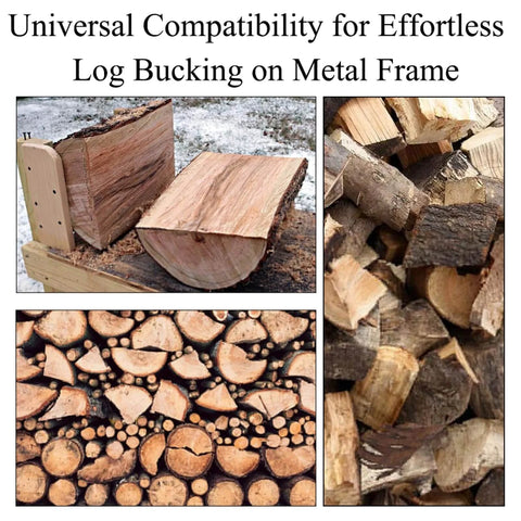 Sawn logs on metal frame highlighting wood cutting precision with Vertical Chainsaw Mill And Cutting Guide Set For Portable Wood Cutting