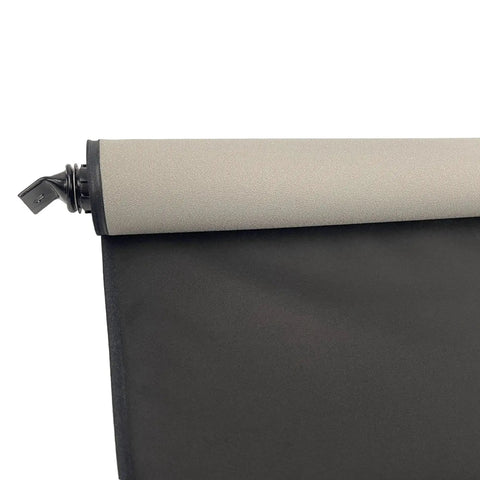 Close-up of Beige Sunshade for 2010 to 2016 SRX V6 Sunroof Cover Top Window Roof Shade, rolled up, showing material and edges.
