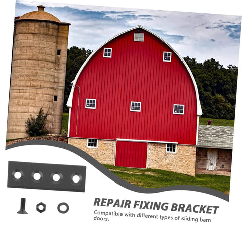 Beefy Track Fixing Connector For Barn Door Track And Sliding Gate Hardware Black Heavy Duty Bracket Set To Repair Old Or Worn Tracks