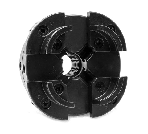 Self-Centering Wood Lathe Chuck Set With 4-Inch 4-Jaw Scroll Chuck, 1-Inch 8-TPI Thread, Ideal For Bowls And Spindles