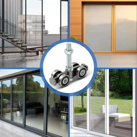 Hidden Bolt Design 4 Wheel Silent Trolley Rollers Compatible With 1-5/8 Inch Wide And Taller Strut Channels Using M10 Bolt.