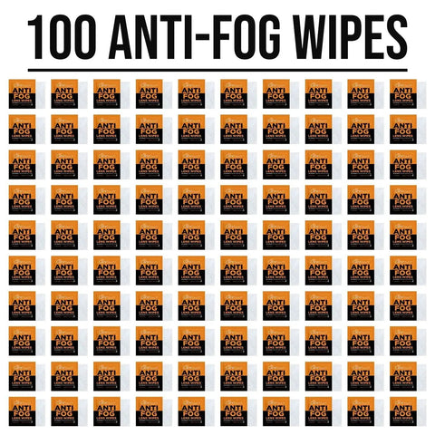 100 packs of Anti Fog Glasses Wipes With Streak Free Clarity 100 Individually Wrapped displayed in grid
