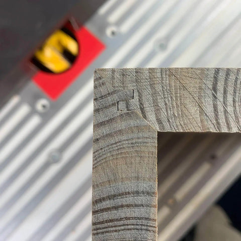 Close-up view showing Router Bit Setup Jig For 45 Degree Lock Miter Quick Setup For One Half And Three Quarter Cutting Height