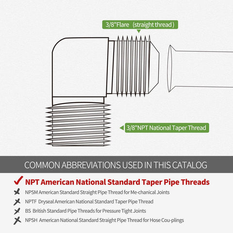 Litorange brass 90° elbow tube fitting, 3/8 in flare x 3/8 in NPT, 2-pack, Amazon brand.