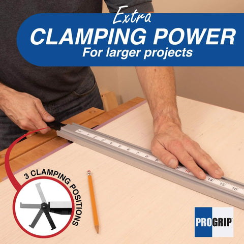 Straight Edge Clamp For Cutting Large Plywood Sheets And Dado Slots - Lightweight 2-3/16 Inch Tube Rail For Rigidity, Easy Alignment