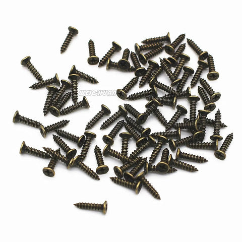 Screws for Antique Brass Iron Seashell Drawer Knobs and Pulls Set, 30 Pieces, part of vintage cabinet hardware collection