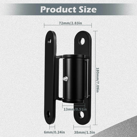 2 Pack 7 Inch Heavy Duty Gate Hinges With 1100 Lbs Maximum Load 180 Degree Swing Lubricable Ball Bearing Design Bolt On Or Weld On Carbon Steel Hinges For Driveway Gates Fence And Barn Doors showing dimensions