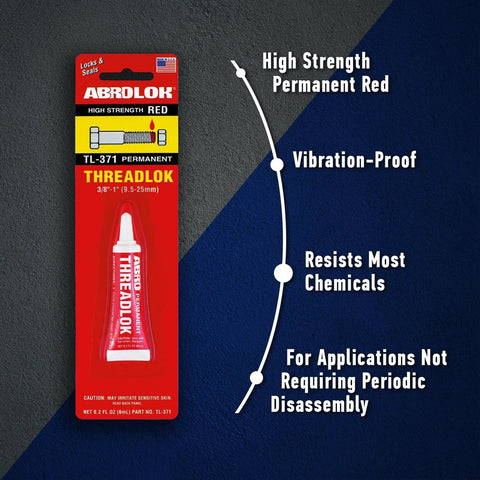 Heavy Duty Red Threadlocker High Strength Industrial Grade Adhesive Built For Automotive And Manufacturing Keeps Fasteners Tight Against Vibration And Heat Permanent Bond And High Temperature Resistance in packaging