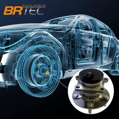Wheel Hub And Bearing Assembly For Mazda CX7 2007 To 2012 Rear Left Or Right 5 Lug With ABS FWD Compatible OE Style Replacement Easy Install