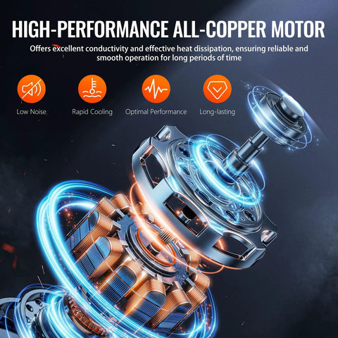 HVAC vacuum pump and gauge set for mini splits, 4.5 CFM, all-copper motor graphic