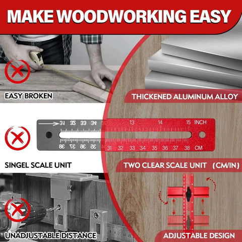 4 In 1 Router Milling Groove Bracket And Circle Cutting Jig In Aluminum Alloy Adjustable Router Guide, showing features like adjustable design and scale units.