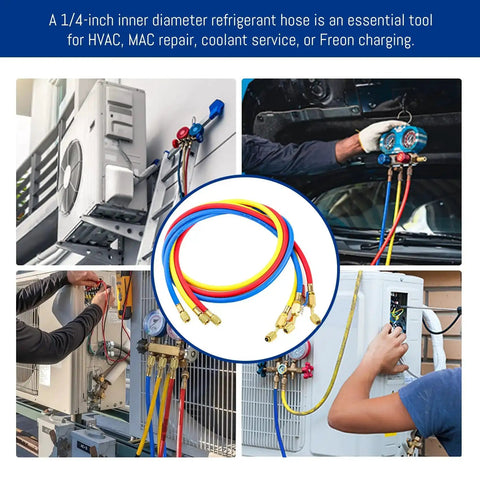 Upgrade 29985 Plus II One Quarter Inch HVAC Hose With Ball Valve For Refrigeration, Flare Fittings use on HVAC repair systems