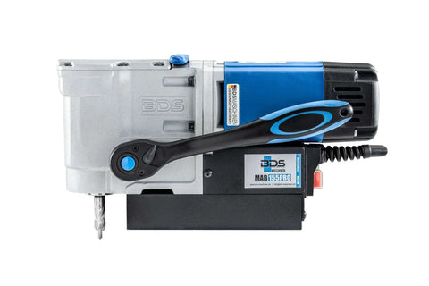 Ultra Compact Magnetic Drill With LED Light And Rear Mounted Control For Easier Handling, 110 Volt Power, CS Unitec MAB 155PRO side view