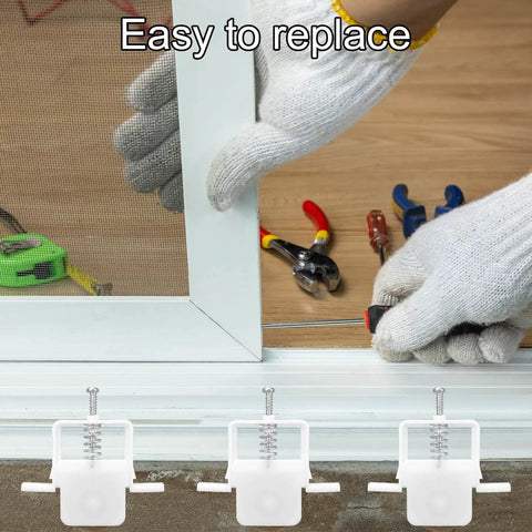 Installing 4 Pack Sliding Screen Door Rollers 1 Inch Spring Loaded Replacement Roller Assembly With Carbon Steel Ball Bearings