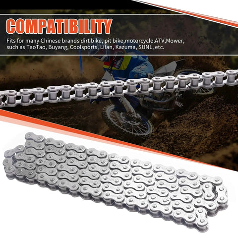 Heavy Duty 415H 110L Chain With Chain Breaker Kit For 49cc To 80cc 2 Stroke Motorized Bicycles And Small Dirt Bikes Universal Fit