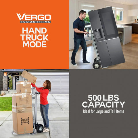 Convertible Hand Truck 3 In 1 Dolly With Extendable Loop Beveled Nose Plate And Ergonomic Handle Heavy Duty Aluminum Frame 750 Lb