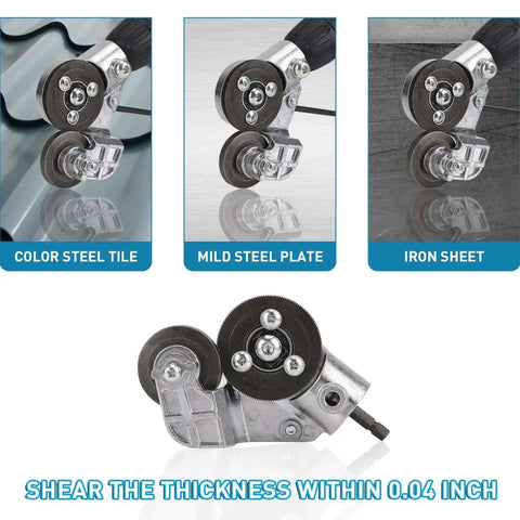 Fast Cutting Metal Nibbler Drill Attachment For Electric Drills DIY Sheet Metal Cutter Knife cutting color steel, mild steel, iron.