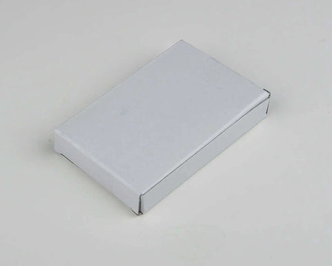 Closed white box packaging for Center Punch 5 Piece Set for Metalworking, Pro Grade Chrome Alloy Steel With Hardened Ends, Black Nitrate Finish
