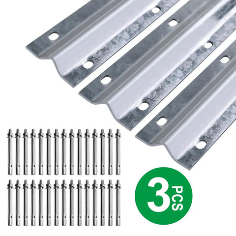 Galvanized Inverted Sliding Door Track, 12 Ft Rail For Sliding Doors And Driveway Gates, Heavy Duty Railing Track System